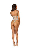 (d) Fishnet & Lace Teddy Mint