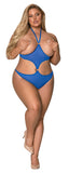 Sassy Cupless & Crotchless Teddy Cobalt 2xl