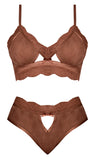 (wd) Caramel Kiss Bralette & G Panty Caramel L/xl