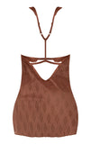 (wd)caramel Kiss Babydoll & Th Set Caramel L/xl