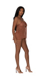 (wd)caramel Kiss Babydoll & Th Set Caramel S/m