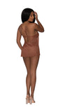 (wd)caramel Kiss Babydoll & Th Set Caramel S/m
