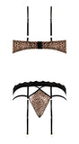 (wd)purrfect Bra & Garter Pant Leopard 2xl