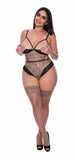 Purrfect Half Cup Teddy W/ Split Crotch Leopard 2xl