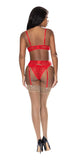 (wd)ooh La Lace Demi Bra Gart Tanga Red L/xl