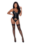 Club Candy Basque & Cheeky Panty Black L/xl