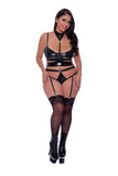Club Candy Bra Harness & Panty Black 2xl