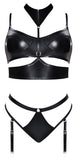Club Candy Bra Harness & Panty Black L/xl