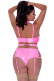 Club Candy Bra Harness & Panty Pink 2xl