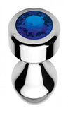 (d) Booty Sparks Weighted Blue Anal Plug Large