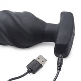 (wd) Ass Thumpers Swirled Vibr Anal Plug W/ Remote