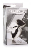 (d) Booty Sparks Black Heart G Anal Plug Large
