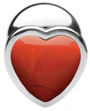 (d) Booty Sparks Gemstones La Heart Anal Plug Red Jasper