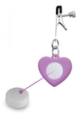 (d) Charmed Light Up Heart Nip Clamps