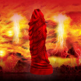 (d) Creature Cocks Fire Drago Scaly Silicone Dildo