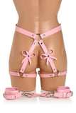 Strict Bondage Harness W/ Bows Pink Xl/2xl