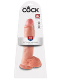 King Cock 10 In Cock W-balls Flesh