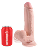 King Cock Plus 9 In Triple Density Cock W- Swinging Balls Light