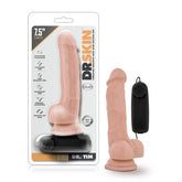 Dr Skin Dr Tim 7.5in Vibrating Cock W- Suction Cup Vanilla