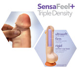 Dr Skin Plus 9in Thick Posable Dildo W- Balls Vanilla