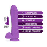 Neo Elite 11in Dual Density Cock W- Balls Neon Purple