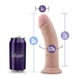 Au Naturel 8in Dildo W- Suction Cup Vanilla