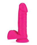 Neo Elite 8 Silicone Dual Density Cock W Balls Neon Pink "