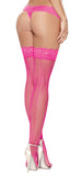 Thigh High Fishnet Neon Pink O-s