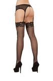 Thigh High Fishnet Lace Black O-s Seville