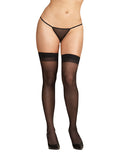 Thigh High Sheer Black Os Queen Moulin
