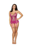 (wd) Gold Foil Heart Lace Gart Slip Azalea/gold O/s