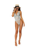 (d) Fishnet & Lace Teddy Mint