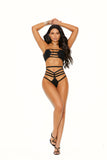 2 Pc Strappy Opaque Set Black O-s