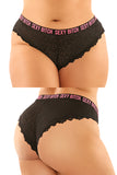 Vibes Sexy Bitch Panty & Thong 2pk Q-s