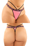Vibes Sexy Bitch Panty & Thong 2pk Q-s