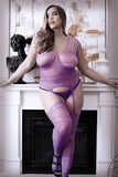 Purple Haze Bodystocking Q-s W- Garters