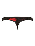 Kiss Me Micro Thong V Lip Print L-xl