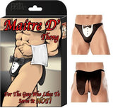 Novelty Maitre D Thong Black O-s