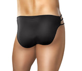 Nylon-spandex Cage Brief Black