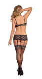 Bra Garter Skirt & G-string Black S-m (luv Lace)