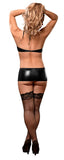 Halter Mini Skirt & G-string Black S-m (liquid Onyx)