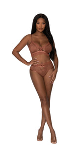 Caramel Kiss Bralette & G- Panty Caramel 2xl