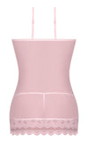 Seabreeze Lace Up Chemise & G Set Blush 2xl