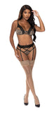 (wd)purrfect Bra & Garter Pant Leopard 2xl