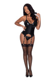Club Candy Basque & Cheeky Panty Black L/xl