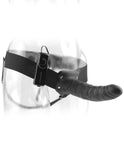 Fetish Fantasy 8in Hollow Strap On Black Vibrating