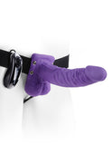 Fetish Fantasy 7 Vibrating Hollow Strap On W-balls Purple "