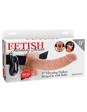 Fetish Fantasy 9 Vibrating Hollow Strap On W-balls Flesh "