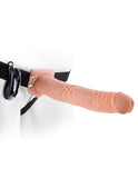 Fetish Fantasy 11 Vibrating Hollow Strap On Flesh "