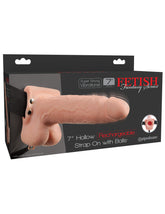 Fetish Fantasy 7 In Hollow Rechargeable Strap-on W- Balls
